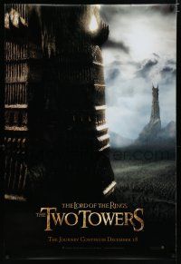 7k488 LORD OF THE RINGS: THE TWO TOWERS teaser DS 1sh '02 Peter Jackson & J.R.R. Tolkien epic!