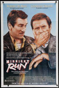7k531 MIDNIGHT RUN DS 1sh '88 Robert De Niro with Charles Grodin who stole $15 million!