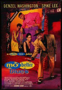 7k538 MO' BETTER BLUES advance DS 1sh '90 Denzel Washington, Wesley Snipes, A Spike Lee Joint!