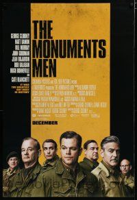 7k544 MONUMENTS MEN December advance DS 1sh '14 George Clooney, Matt Damon, Bill Murray & more!