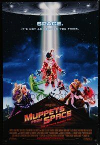 7k556 MUPPETS FROM SPACE DS 1sh '99 cool image of sci-fi Kermit, Miss Piggy, Fozzie Bear & Animal!