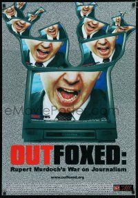 7k584 OUTFOXED: RUPERT MURDOCH'S WAR ON JOURNALISM 1sh '04 documentary about Fox News!