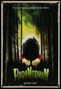 7k592 PARANORMAN August advance DS 1sh '12 you don't become a hero by being normal!