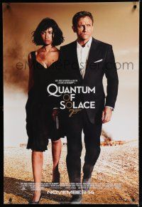 7k629 QUANTUM OF SOLACE advance DS 1sh '08 Daniel Craig as James Bond + sexy Olga Kurylenko!