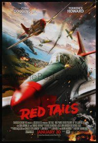 7k643 RED TAILS style A advance DS 1sh '12 Cuba Gooding Jr & Terence Howard as WWII fighter pilots!