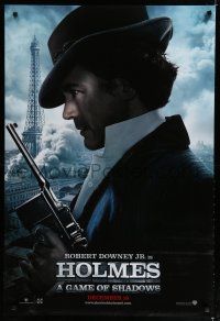 7k697 SHERLOCK HOLMES: A GAME OF SHADOWS teaser DS 1sh '11 Robert Downey Jr in title role w/Mauser!