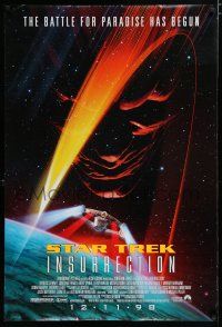 7k745 STAR TREK: INSURRECTION advance DS 1sh '98 Patrick Stewart as Capt Jean-Luc Picard, cool art!