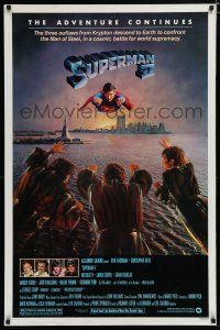 7k752 SUPERMAN II 1sh '81 Christopher Reeve, Terence Stamp, battle over New York City!