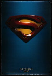 7k753 SUPERMAN RETURNS teaser DS 1sh '06 Bryan Singer, Parker Posey, Kate Bosworth, Kevin Spacey!