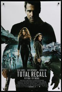 7k790 TOTAL RECALL advance DS 1sh '12 Colin Farrell, Kate Beckinsale, Jessica Biel, what is real?