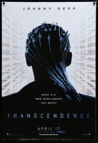 7k798 TRANSCENDENCE teaser DS 1sh '14 Johnny Depp, Kate Mara, a new intelligence is born!