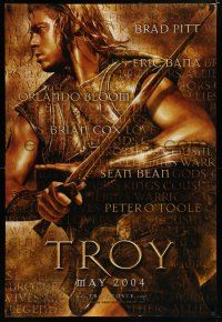 7k805 TROY teaser DS 1sh '04 directed by Wolfgang Petersen, Brad Pitt as Achilles!