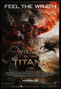 7k839 WRATH OF THE TITANS advance DS 1sh '12 Sam Worthington on pegasus vs enormous titan!