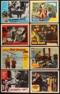 7m055 LOT OF 10 LOBBY CARDS '40s-70s great images from a variety of different movies!