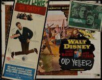 7m061 LOT OF 3 FOLDED INSERTS AND HALF-SHEETS WITH PAINTED TITLES '60s Old Yeller, Patsy & more!