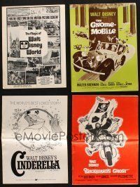 7m068 LOT OF 6 UNCUT PRESSBOOKS FROM WALT DISNEY MOVIES '60s-70s cartoon & live action!