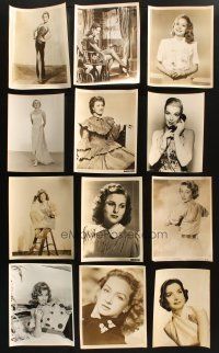 7m158 LOT OF 15 8x10 PORTRAIT STILLS OF FEMALE STARS '30s-50s pretty actresses c/u & full-length!