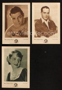 7m173 LOT OF 3 SPANISH MGM STILLS WITH FACSIMILE SIGNATURES '30s Clark Gable, Hayes & Haines!