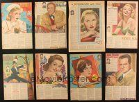 7m188 LOT OF 37 NEWSPAPER PAGES '40s-50s Louella O. Parsons In Hollywood articles, color images!