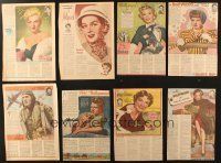7m192 LOT OF 26 NEWSPAPER PAGES '40s-50s Louella O. Parsons in Hollywood articles w/color images!