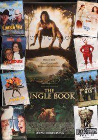 7m199 LOT OF 9 DOUBLE-SIDED BUS STOP POSTERS '90s Jungle Book, Miracle on 34th Street & more!
