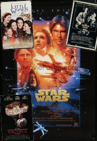 7m252 LOT OF 4 UNFOLDED COMMERCIAL REPRO AND VIDEO POSTERS '80s-90s Star Wars & more!