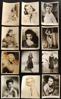 7m163 LOT OF 12 8x10 PORTRAIT STILLS OF FEMALE STARS '40s-50s pretty actresses c/u & full-length!