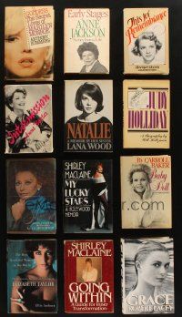 7m109 LOT OF 12 ACTRESS BIOGRAPHY HARDCOVER BOOKS '70s-00s Marilyn Monroe, Grace Kelly & more!