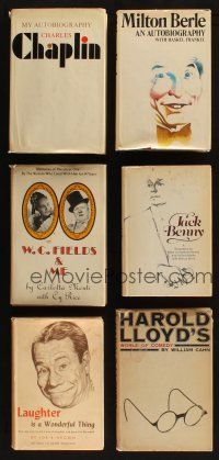 7m115 LOT OF 6 COMEDIAN BIOGRAPHY HARDCOVER BOOKS '60s-70s Chaplin, W.C. Fields, Lloyd & more!