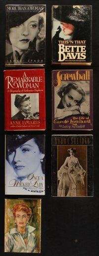 7m114 LOT OF 7 ACTRESS BIOGRAPHY HARDCOVER BOOKS '60s-80s Bette Davis, Carole Lombard & more!