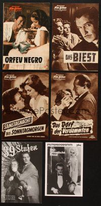 7m092 LOT OF 6 GERMAN PROGRAMS '50s-90s The Bat, Village of the Damned, The 39 Steps & more!