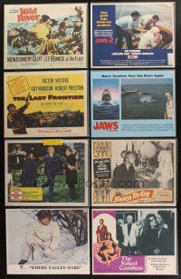 7m033 LOT OF 97 LOBBY CARDS '40s-80s Jaws, Where Eagles Dare, Swedish Fly Girls & many more!