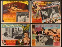 7m178 LOT OF 4 ELIZABETH TAYLOR MEXICAN LOBBY CARDS '60s Cleopatra, Rhapsody & more!