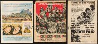 7m071 LOT OF 2 MAGAZINE PAGES & 1 HERALD '50s-60s El Cid, State Fair & Bengal Brigade!