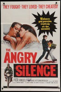 7p039 ANGRY SILENCE 1sh '61 Richard Attenborough, Pier Angeli, Guy Green directed!