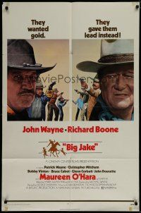 7p082 BIG JAKE 1sh '71 Richard Boone wanted gold but John Wayne gave him lead instead!