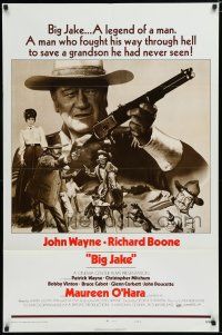 7p083 BIG JAKE style B 1sh '71 John Wayne fought through hell to save a grandson he had never seen!