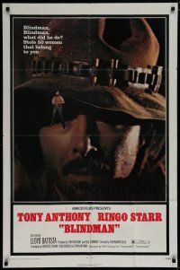 7p095 BLINDMAN 1sh '72 Tony Anthony, Ringo Starr, spaghetti western!