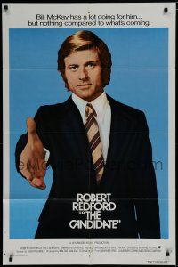 7p144 CANDIDATE int'l 1sh '72 great campaign image of Robert Redford w/hand extended!
