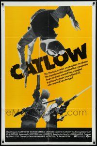 7p159 CATLOW 1sh '71 Yul Brynner, Leonard Nimoy, dead & buried, cool gunfight image!