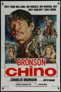 7p169 CHINO 1sh '73 Charles Bronson, Jill Ireland, Valdez il mezzosangue, cool action art!