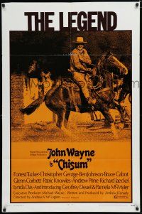 7p170 CHISUM 1sh '70 Andrew V. McLaglen, The Legend big John Wayne on horseback!