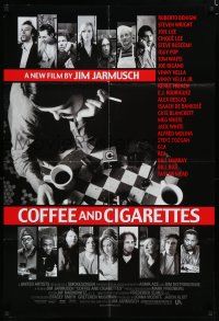 7p185 COFFEE & CIGARETTES DS 1sh '03 Jarmusch, Bill Murray, Benigni, Iggy Pop, Tom Waits!