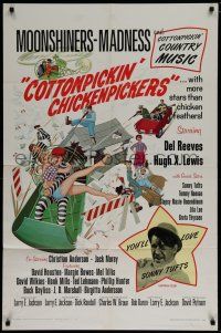 7p201 COTTONPICKIN' CHICKENPICKERS style B 1sh '67 country music & moonshiners, it's a swamp romp!