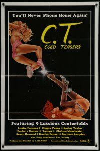 7p136 C.T. COED TEASERS 1sh '83 Ron Jeremy, sexy artwork, ET sci-fi sex parody!
