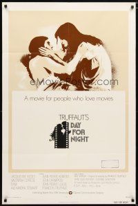 7p227 DAY FOR NIGHT int'l 1sh '73 Francois Truffaut's La Nuit Americaine, Jacqueline Bisset