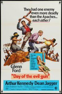 7p228 DAY OF THE EVIL GUN 1sh '68 Glenn Ford & Arthur Kennedy were each other's worst enemy!