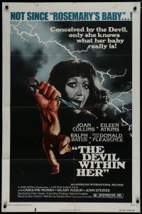 7p236 DEVIL WITHIN HER 1sh '76 conceived by the Devil, only she knows what her baby really is!
