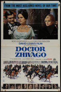 7p243 DOCTOR ZHIVAGO style B 1sh '65 Omar Sharif, Julie Christie, Lean English epic