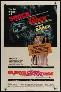 7p253 DR. JEKYLL & SISTER HYDE 1sh '72 sexual transformation of man to woman actually takes place!